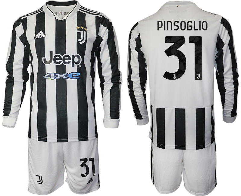 Men 2021-2022 Club Juventus home white Long Sleeve #31 Adidas Soccer Jersey